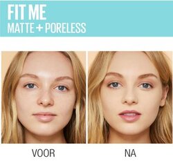 Maybelline New York Liquid Foundation, Matte & Poreless, Full Coverage and Blendable, Normal to Oily Skin, Fit Me, 115 Ivory