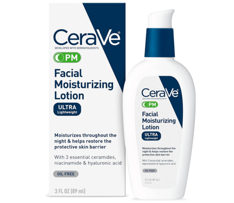 

Cerave Pm Facial Moisturizing Lotion ultra light weight, 3 Oz., Multiplied With Derma Roller, 89ml