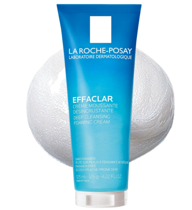 

La Roche-Posay Effaclar Deep Cleansing Foaming Facial Cleanser, Cream Cleanser for Sensitive Skin, Daily Face Wash for Oily Skin and Acne Prone Skin t
