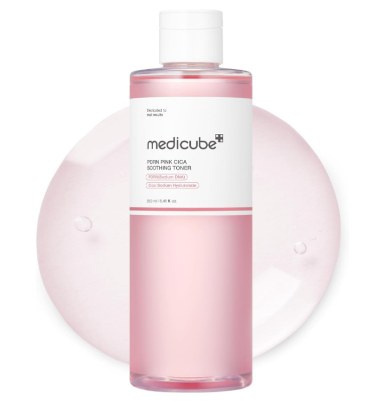 

medicube Salmon DNA PDRN Pink CICA Soothing Toner, Pink Glow Toner for Skin Boosting, Soothing and Calming, Uneven Skin Tone, Peptide & Niacinamide, K