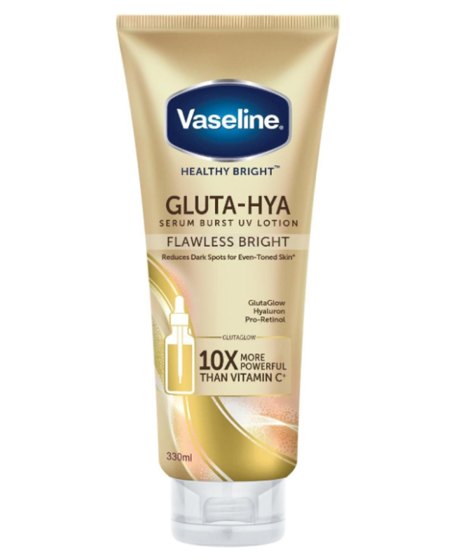 

Vaseline Healthy Bright Gluta-Hya Serum Burst UV Lotion Flawless Glow (330ml)