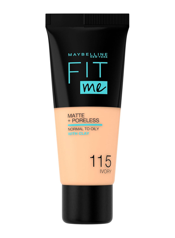 Maybelline New York Fit me Matte + Poreless Liquid Foundation, 115 Ivory