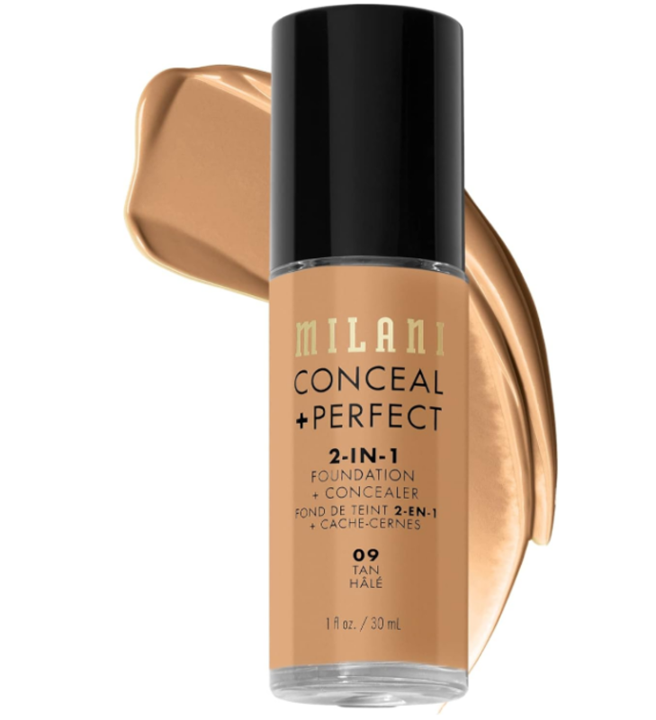 

Milani Conceal Perfect 2-in-1 Foundation Concealer, Tan, 1.0 Fluid Ounce/30ml