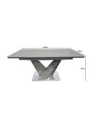 Vanity Living Modern Rectangular Dining Table, Grey