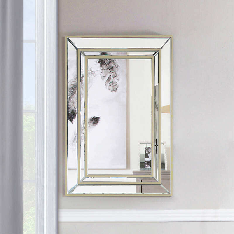 

VANITY LIVING Wall Mirror - Treviso Gold