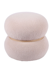 Vanity Living Modern Round Dressing Stool, Beige