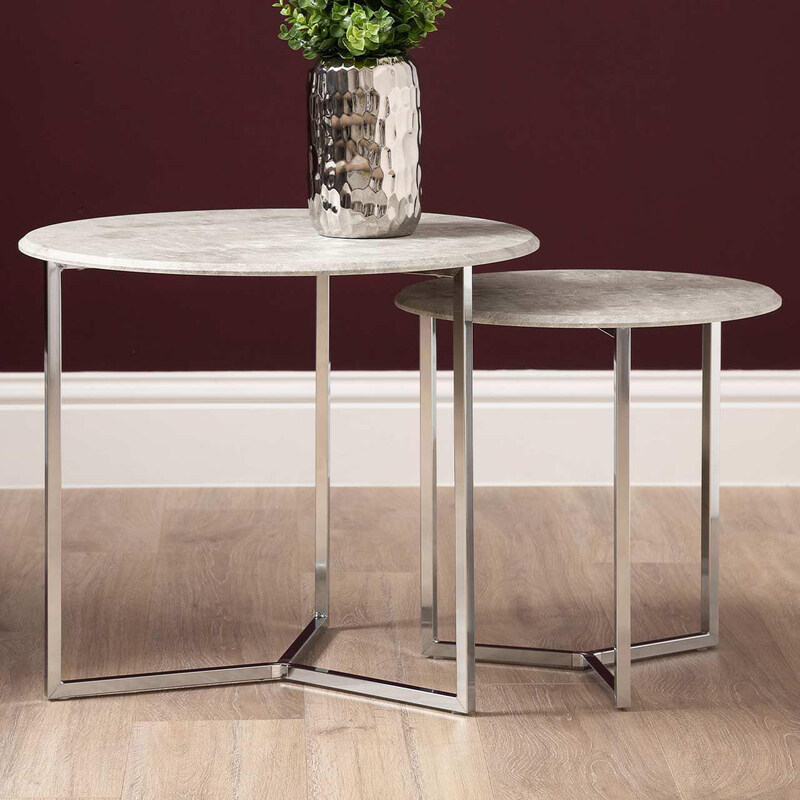 

Vanity Living Vigo Chrome End Side Table for Sofa & Living Room, Chrome