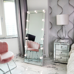 Full Length Mirror With Lights with 13 Led Lighted Vanity Body Mirror, Clear