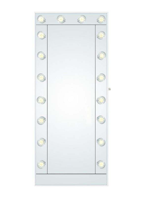 Full Length Mirror With Lights 18 Led Lighted Vanity Body Mirror, Clear