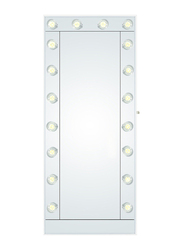 Full Length Mirror With Lights 18 Led Lighted Vanity Body Mirror, Clear