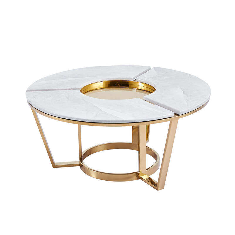 

VANITY LIVING Coffee Table - Cirella Round Marble