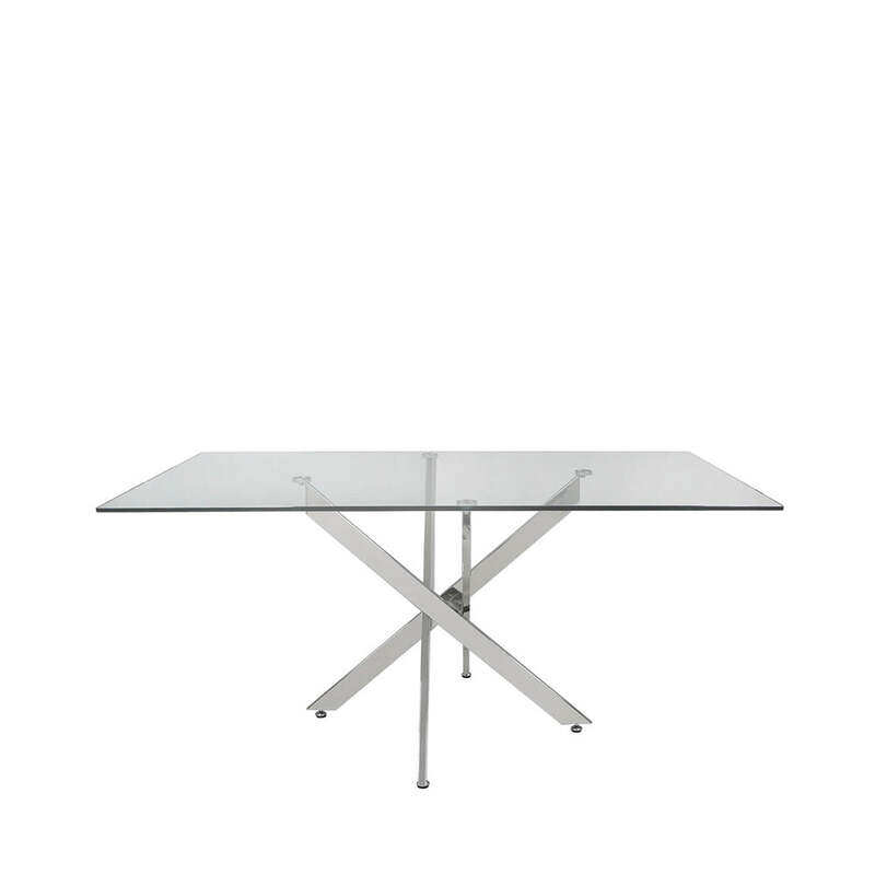 

Vanity Living Dining Table - Davos Chrome Large 6-Seater