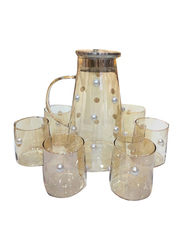 7-Piece Set Glass Jug & High Quality Glasses, 287, Gold