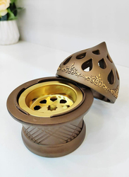 Frankincense Charcoal Bakhoor Incense Burner, Brown