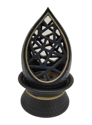 Damanhoor Calligraphy Style Closed FrankIncense Resin Burner, Black