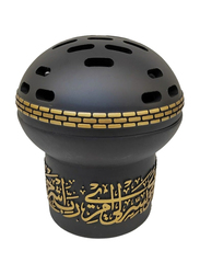 Damanhoor Charcoal Oud Frankincense Resin Incense Burner, Black/Gold