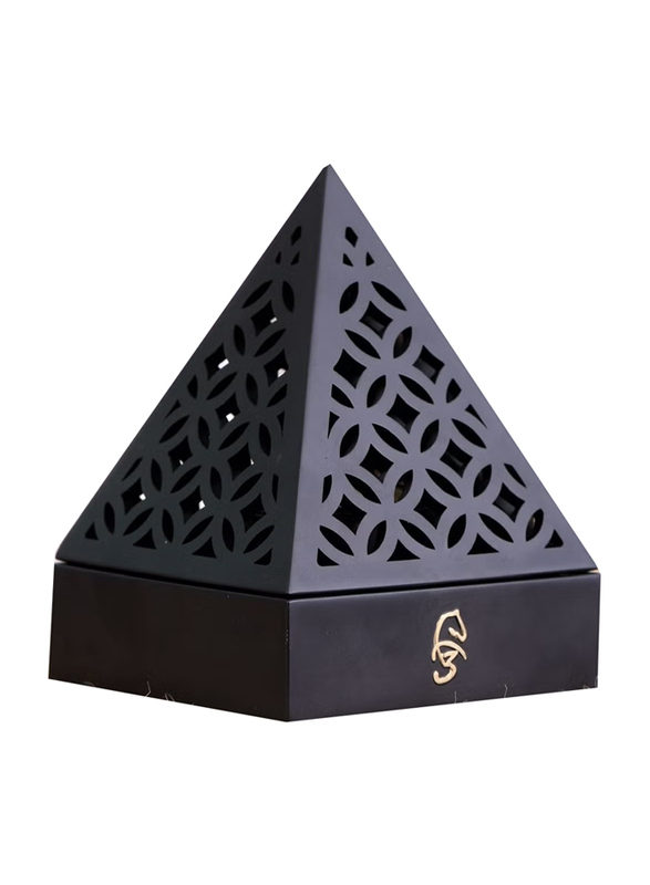 Damanhoor Charcoal Incense Burner Bakhoor Burner, Black