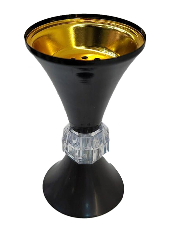 Damanhoor Oud Frankincense Charcoal Matel Incense Bakhoor Burner, Black