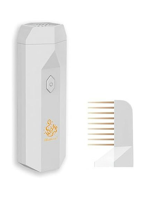 Arabic Incense Burner Electronic Portable Comb, White