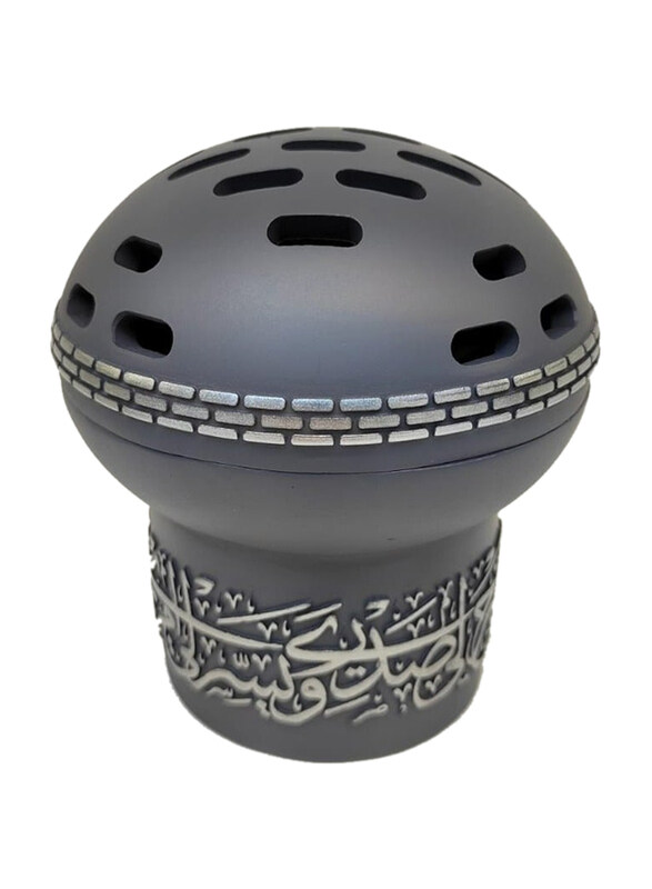 

Generic Damanhoor Charcoal Oud Frankincense Resin Incense Burner, Black/Grey