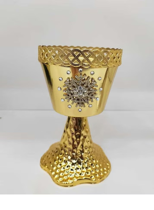 Damanhoor Incense Bakhoor Oud Burner Metal High Quality, Gold