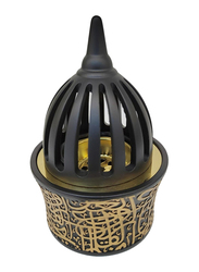 Frankincense Resin Charcoal Bakhoor Incense Burners, Black/Gold