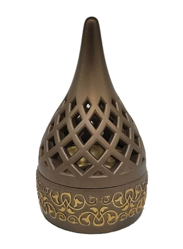 

Generic Premium Metal Frankincense Resin Incense Burner, Gold