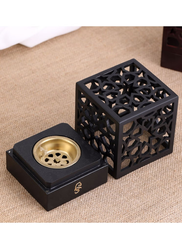 Charcoal Resin Incense Bakhoor Burner for Yoga Spa and Aromatherapy, Brown