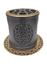 Beautiful Design Resin Incense Bakhoor Burner with Magnet Cover, Black