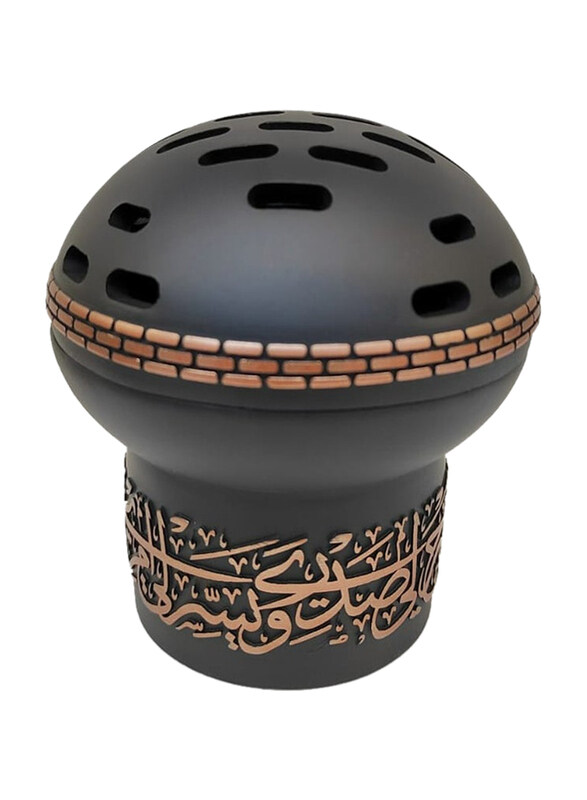 

Generic Calligraphy Style Closed Incense Burner, Black