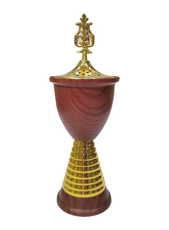 

Generic Incense Oud Bakhour Burner, Brown/Gold