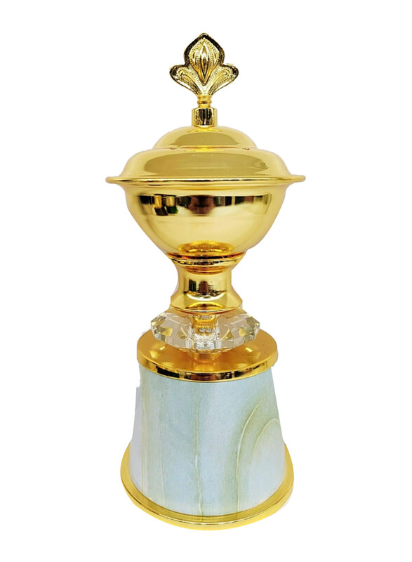 

Generic Damanhoor Metal Mubkhara Frankincense Antique Arabic Incense Burner Pot Metal Candlestick Candle Stand for Aromatherapy Yoga Spa, Gold/Light Green