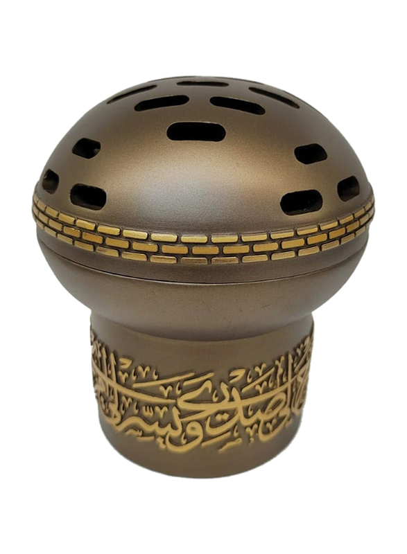 Calligraphy Style Closed Incense Burner, Brown