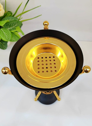 Damanhoor Charcoal Oud Frankincense Matel Incense Bakhoor Burner, Gold