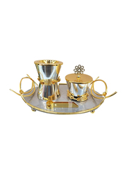 Bakhoor Burner 4 Pieces Set Wedding Gift Home Decorative Design Incense Burner, Gold