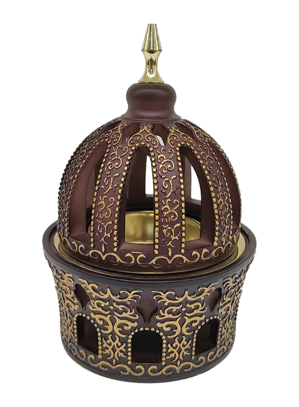 Charcoal Frankincense Resin Incense Bakhoor Burner, Brown