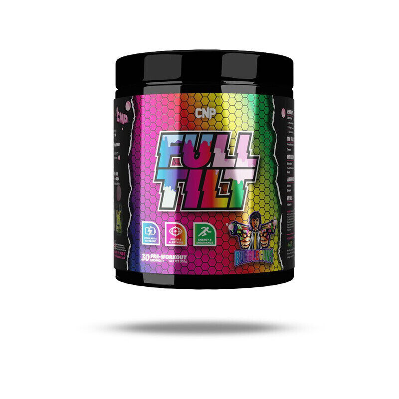 

CNP, Full Tilt, Pre Workout, 300g, Bubbleguns, 30 Servings