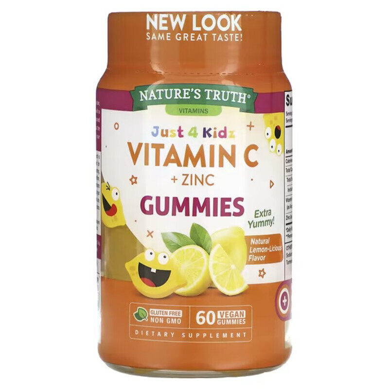 

Nature's Truth Nature’s Truth, Kids Vitamin C+Zinc, 60 Gummies, 60 Servings