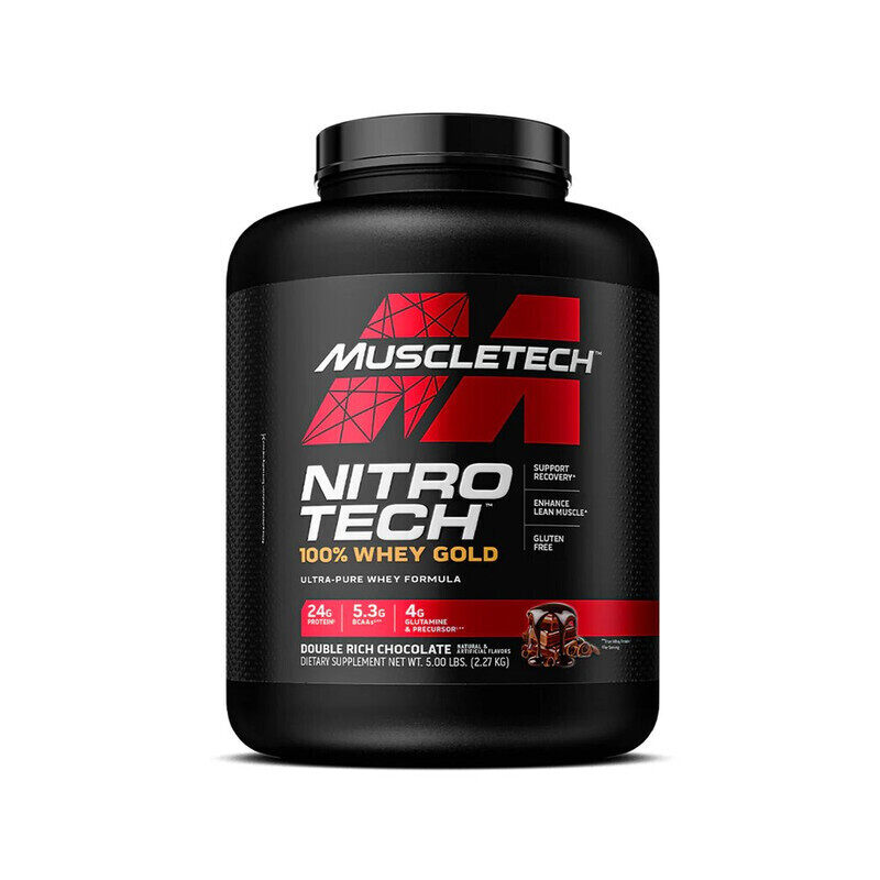 

Muscletech, Nitrotech, Whey Gold, 5LB, Double Rich Chocolate, 69 Servings