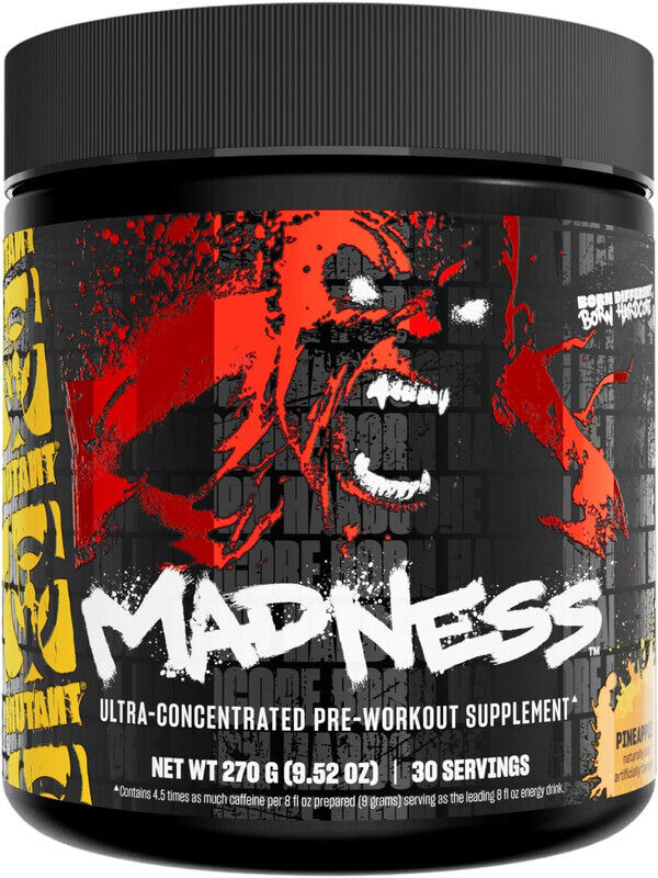 

Mutant, Madness, Pre Workout, 270g, Pine Apple, 30 Servings