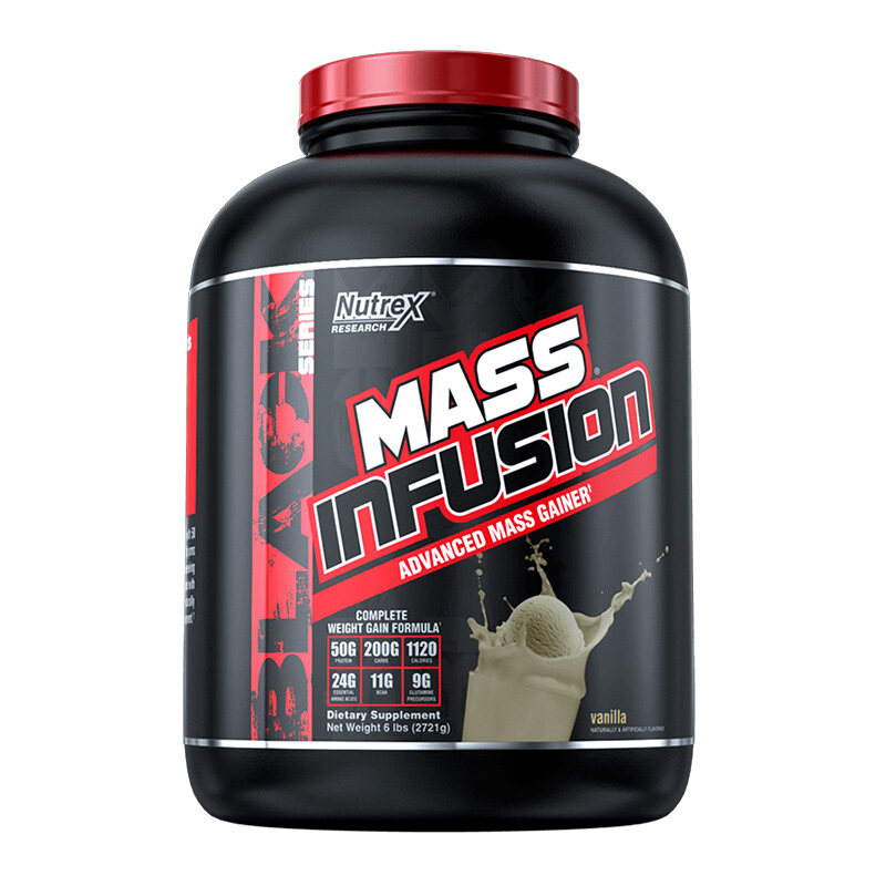 

Nutrex Research, Mass Infusion, Mass Gainer, 45g Protein, 6 lbs, Vanilla, 10 Servings