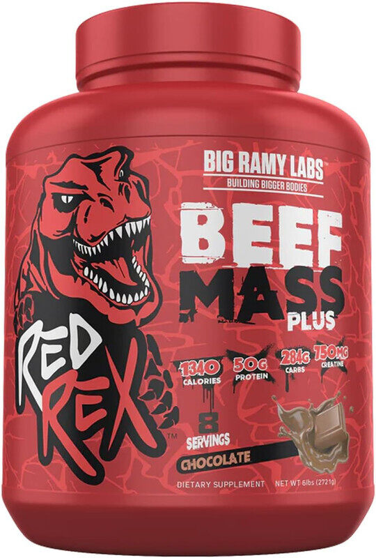 

Big Ramy Labs, Beef Mass Plus, Mass Gainer, 50g Protein, 6 Lbs, Chocolate, 8 Servings