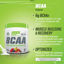 Musclepharm, BCAA, Fruit Punch, 258g, 30 Servings