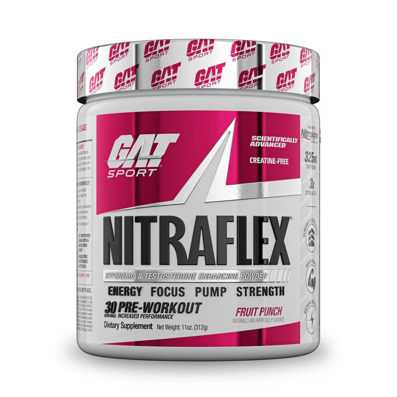 Gat Sport, Nitraflex, Fruit Punch, 309g, 30 SV