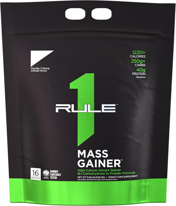 

Rule 1 Rule1, Mass Gainer, 40g Protein, Vanilla Creme, 11.46 Lbs, 16 Servings