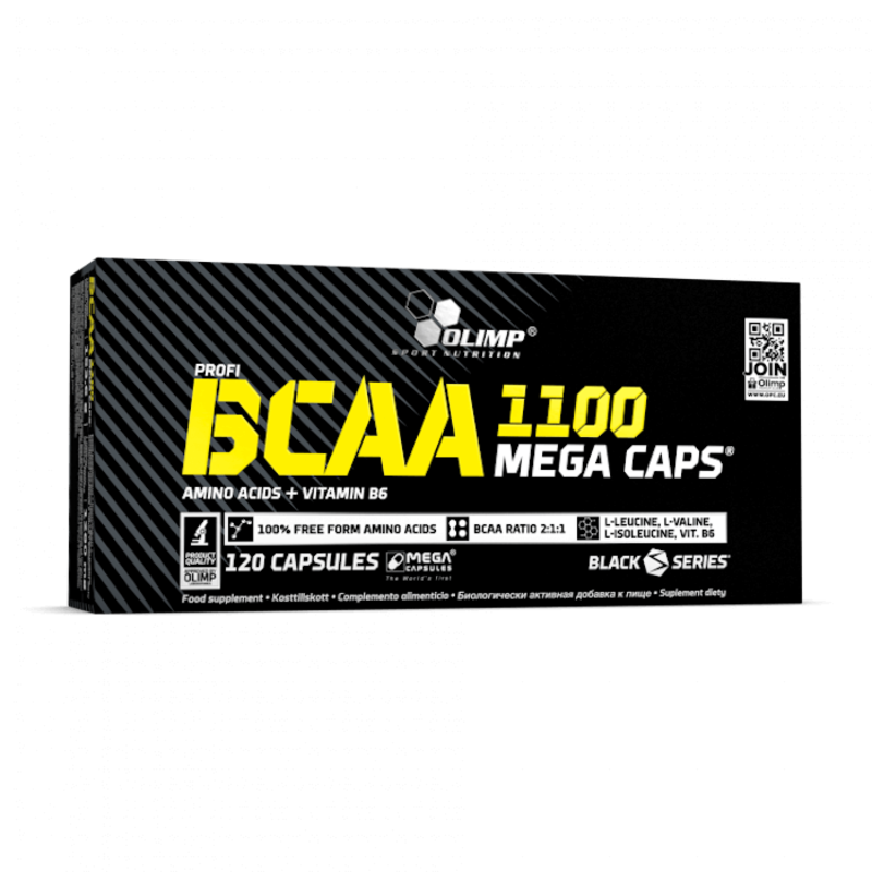 

Olimp, BCAA 1100, Mega Caps, 120 Caps, 120 Servings