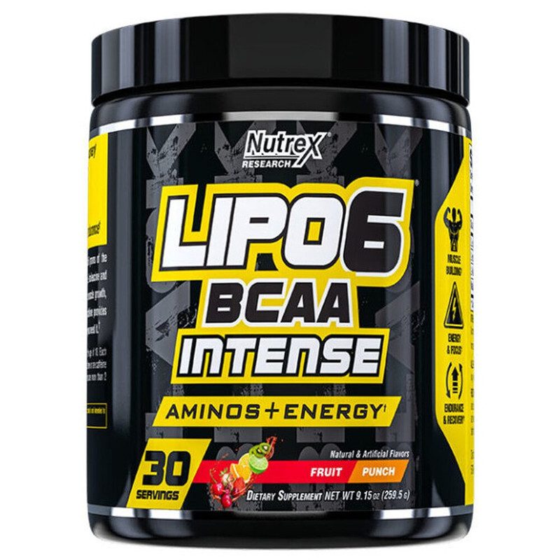 Nutrex, Lipo 6, BCAA, 260g, Fruit Punch, 30 Servings