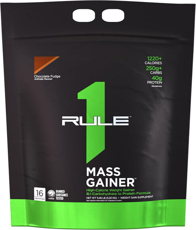 

Rule 1 Rule1, Mass Gainer, 40g Protein, 11.46 Lbs, Chocolate Fudge, 16 Servings