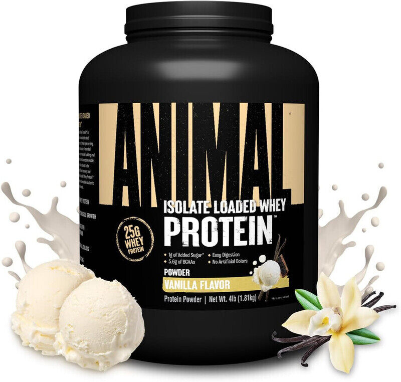 

Universal Nutrition Universal, Animal Whey 20g Protein, 4 Lb, Vanilla, 60 Servings