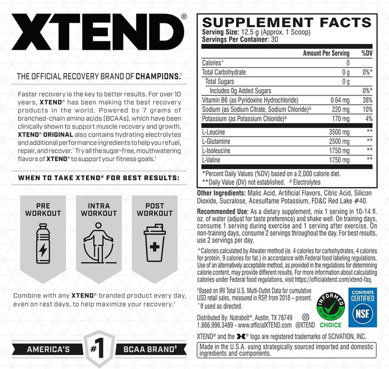 Xtend, BCAA, 375g, Watermelon Explosion, 30 Servings